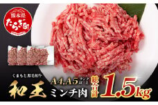 くまもと黒毛和牛【 和王 】ミンチ 500g×3パック 計1.5kg《 ブランド牛 挽肉 ミンチ上質 旨味 大容量 小分け 冷凍 熊本県 》113-0602