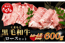 【定期便6回】A4・A5 くまもと黒毛和牛 ロース セット 計600g ( すき焼き / 焼肉 各300g )×6回配送 本場 熊本県 ブランド 牛 黒毛 和牛 厳選 A4以上 肉 上質 熊本県 113-0515