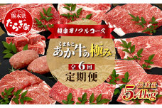 【定期便6回】【エシカル和牛】あか牛の極み 特選 食べ比べ定期便【合計6kg】ステーキハンバーグ 焼肉 食べ比べ  焼肉 しゃぶしゃぶ すき焼き 熊本 あか牛 牛肉 赤身 和牛 国産  033-0509