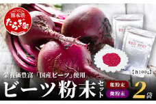 熊本県産 ビーツ の粉末セット (粗粉末100g×1袋・微粉末100g×1袋)  あさぎり農園 スーパーフード 栄養豊富 美容 健康 115-0603