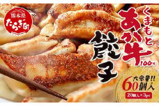 【年末発送】 くまもとあか牛 100％ 餃子 計60個（20個×3パック） 冷凍 熊本県産 あか牛 ぎょうざ ギョーザ 惣菜 おかず 和牛 牛肉 赤身 お手軽  年内発送 年内配送 年末年始