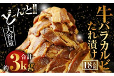 外国産 牛バラ カルビ たれ漬け 合計 約3kg (335g×9P) 焼き肉 牛肉 お肉