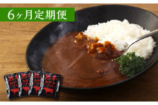 【6ヶ月定期便】熊本県産あか牛使用 くまもとあか牛 ビーフカレー 4人前 計640g(160g×4袋)
