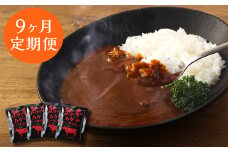 【9ヶ月定期便】熊本県産あか牛使用 くまもとあか牛 ビーフカレー 4人前 計640g(160g×4袋)