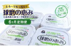 【6ヶ月定期便】球磨の恵みヨーグルトセット（砂糖不使用1kg×4個）計24kg