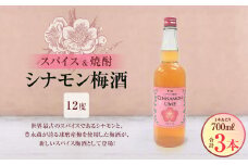 スパイス＆焼酎 シナモン梅酒12度 700ml×3本