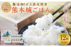 人吉球磨産ヒノヒカリ100％使用！無添加 ガス直火炊き 熊本城ごはん 200g×12個 レトルトご飯 パックご飯 レトルト ごはん ご飯 ヒノヒカリ