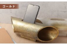 【ゴールド】竹製カラフルスピーカー 1台 竹 スピーカー スマホ スタンド スマートフォンホルダー 伝統 工芸品 竹加工品 竹工品 竹工芸 インテリア おしゃれ シンプル アウトドア キャンプ 熊本県 湯前町