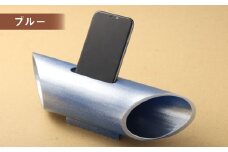【ブルー】竹製カラフルスピーカー 1台 竹 スピーカー スマホ スタンド スマートフォンホルダー 伝統 工芸品 竹加工品 竹工品 竹工芸 インテリア おしゃれ シンプル アウトドア キャンプ 熊本県 湯前町
