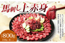 【フジチク ふじ馬刺し】馬刺し 上赤身 800g （約100g×8個） 赤身 馬刺し 馬肉 タレ付き 馬刺 馬 肉 お肉 おつまみ 冷凍