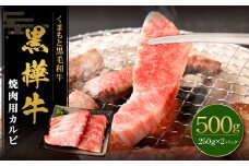 黒樺牛 焼肉用カルビ 500g （250g×2パック） 黒毛和牛 焼き肉 牛肉 冷凍
