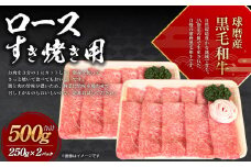 球磨産 黒毛和牛 ロース すき焼き用  500g (250g×2パック)