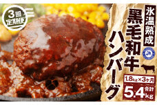 【3ヶ月定期便】氷温®熟成 黒毛和牛 ハンバーグ 1.8kg (150g×12個) 牛肉 国産 冷凍