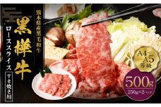 熊本県産黒毛和牛 杉本本店 黒樺牛 A4~A5等級 ローススライス すき焼き用 250g×2 計500g