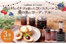 水上村のイチゴを使ったコンフィチュール2種と桑の実(マルベリー)のコーディアル