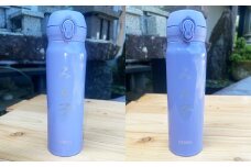 【文字の大きさが選べる】 名前入り 水筒 600ml （スモークパープル） 食洗機対応 名入れ すいとう THERMOS サーモス ステンレス製 保温 保冷 真空断熱 ケータイマグ ボトル 名前 サンドブラスト加工 九州 熊本県 水上村
