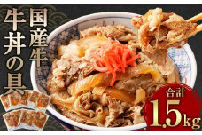 牛丼の具 150g×10パック 1.5kg 国産 牛バラ肉 牛丼 レトルト パック 小分け ごはん おかず 湯煎 レンジ 電子レンジ 簡単調理 時短