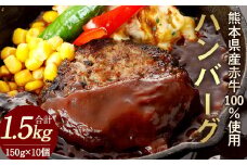 熊本県産赤牛ハンバーグ 1500g （150g×10個） あか牛