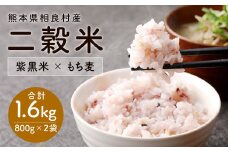 【先行受付】 二穀米（紫黒米×もち麦）2袋セット 800g×2 【2025年11月上旬より発送開始】 米 お米 雑穀 雑穀米 もち麦  国産