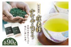 お茶 在来種 + かなやみどり 各90g [松井製茶工場 熊本県 五木村 51120323] 緑茶 熊本県 特産