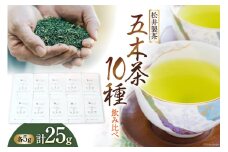 【 栽培期間中農薬 ・ 化学肥料不使用 】 お茶 五木茶 飲み比べ 10種 セット [松井製茶 熊本県 五木村 51120214] セット 小分け ほうじ茶 緑茶 茶葉