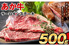 牛肉 あか牛 サーロイン ステーキ 500g ( 250g x 2枚 ) 牛肉 冷凍 《8月中旬-9月中旬頃出荷予定》 訳あり 定期便 でない 冷凍庫 個別 取分け 小分け 個包装 ステーキ肉 あかうし 赤牛 あか牛丼 にも サーロインステーキ 