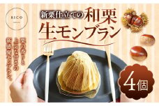 栗 ケーキ 和栗の生モンブラン 4個入り 《60日以内に出荷予定(土日祝除く)》RICO DOLCE 熊本県 球磨郡 山江村 スイーツ お菓子 洋菓子 栗 冷凍 クリ