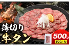 牛タン 薄切り 塩味 500g 500g×1袋 《30日以内に出荷予定(土日祝除く)》 牛肉 肉 牛 たん タン 牛たん 焼くだけ 訳あり 焼肉 焼き肉 熊本県 山江村 薄切り BBQ タン下 塩牛タン 冷凍 味付け肉 一番人気 塩味 お取り寄せ