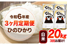 令和6年産 【3ヶ月定期便】 白米 ひのひかり 20kg 《お申し込み月の翌月から出荷開始》 熊本県産 白米 精米 ひの 送料無料 熊本県 山江村 SDGs 米 コメ こめ 国産