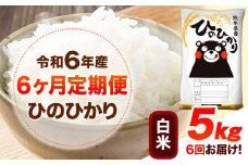 令和6年産 【6ヶ月定期便】 白米 ひのひかり 5kg 《お申し込み月の翌月から出荷開始》 熊本県産 白米 精米 ひの 送料無料 熊本県 山江村 SDGs 米 コメ こめ 国産