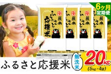 【6ヶ月定期便】米 無洗米 家庭用 熊本 ふるさと応援 定期便 米  20kg《申込み翌月から発送》 熊本県産 白米 精米 山江村 ブレンド米 国産 おうちご飯 予約 返礼品 発送 配送 SDGs わけあり むせんまい お米 おこめ
