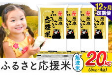 【12ヶ月定期便】米 無洗米 家庭用 熊本 ふるさと応援 定期便 米  20kg《申込み翌月から発送》 熊本県産 白米 精米 山江村 ブレンド米 国産 おうちご飯 予約 返礼品 発送 配送 SDGs わけあり むせんまい お米 おこめ