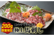 FKP9-204【数量限定】希少な極上大トロ馬刺し（200g）