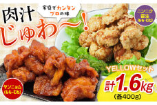FKP9-349　唐揚げYELLOWセット（ニンニク醤油・ヤンニョム）1.6キロ