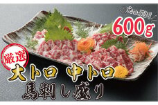 大トロ・中トロ馬刺し600ｇ　C12L 豊「お届け時期：入金確認後２ヶ月前後で発送」