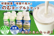 球磨の恵み「のむヨーグルト」450g×10本セット(加糖450g×5本・砂糖不使用450g×5本)