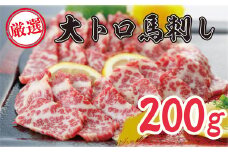 【定期便3回コース】厳選 大トロ 馬刺し 計200g B-86