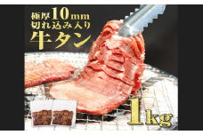 塩味厚切り牛タン(軟化加工)１ｋｇ(500g×2ﾊﾟｯｸ) 厚切り 牛タン 1kg バーベキュー 焼肉【お届け時期：入金確認後2ヶ月前後で発送】
