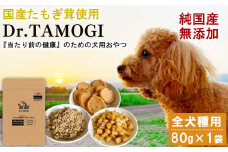 犬用おやつ 「Dr.TAMOGI(トリーツ) 80g×1袋」 無添加 純国産 【お届け時期：入金確認後20日前後】 ドッグフード たもぎ茸 たもぎ エルゴチエネイン 犬のおやつ 犬用 オヤツ ペットフード いぬ  
