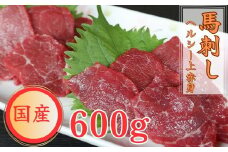 国産上赤身馬刺し 600g B02R 醤油付き 馬刺し 赤身 国産（お届け時期：入金確認後2ヶ月前後）