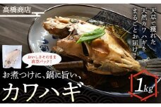 お煮つけに鍋に旨いカワハギ 高橋商店《30日以内に出荷予定(土日祝除く)》魚 カワハギ 冷凍 白身魚 煮つけ 海産物 天草 苓北 熊本 送料無料【配送不可地域あり】