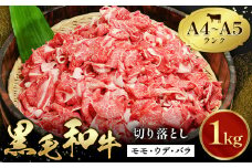 黒毛和牛 切り落とし 小分け 1kg A4～A5ランク 田中畜産 《30日以内に出荷予定(土日祝除く)》 熊本県 苓北町 ミシュラン ビブグルマン 国産 肉 牛肉 黒毛 和牛 赤身 カレー 肉じゃが 牛丼 生姜焼き 炒めもの 煮込み 便利 使い勝手抜群 天草 産地直送