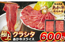 牛肉 赤身 クラシタ ロース すき焼き しゃぶしゃぶ 鍋 クラシタ あか牛 送料無料 肉 牛肉 ロース 肩ロース 600g (300g×2パック) クラシタ あか牛 赤牛 あかうし 《4月中旬-5月中旬頃出荷予定》九州 食品 お取り寄せ st-p