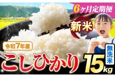 【6ヶ月定期便】令和7年産 新米 無洗米 こしひかり 15kg《お申込みの翌月出荷》熊本県産 ふるさと納税 無洗米 精米 ひの 米 こめ ふるさとのうぜい コシヒカリ コメ お米 おこめ
