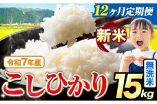 【12ヶ月定期便】令和7年産 新米 無洗米 こしひかり 15kg《お申込みの翌月出荷》熊本県産 ふるさと納税 無洗米 精米 ひの 米 こめ ふるさとのうぜい コシヒカリ コメ お米 おこめ