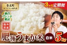 【3か月定期便】米  熊本県産 肥後うまか米 5kg 白米 精米 こめ コメ お米 おこめ ブレンド米《申込月の翌月から出荷開始》熊本県産 コメ お米 おこめ