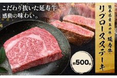 熊本県産 あか牛 「-延寿牛-」 リブロース ステーキ 約500g 株式会社ワンエイト《30日以内に出荷予定(土日祝除く)》熊本県 苓北町 延寿牛 牛肉 ステーキ リブロースステーキ【配送不可地域あり】
