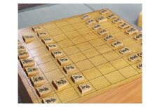 本榧将棋盤　足付 木製 天然木 台 駒なし 工芸品 贈答 将棋盤 カヤ 国産 ギフト U01005