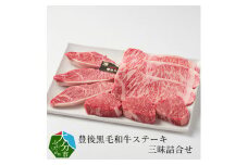 豊後黒毛和牛ステーキ三昧詰合せ約990g 牛肉 和牛 国産 豊後牛 モモステーキ ロースステーキ 詰め合わせ 霜降り 大分県 赤身 A01044