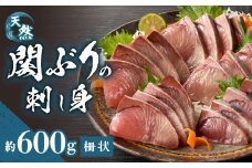 関ぶりの刺し身（柵状）　約600g 関ぶり 魚 刺身 ぶり ブリ しゃぶしゃぶ ぶり大根 りゅうきゅう 天然 柵状 大分県 佐賀関 高鮮度 プロトン凍結 プリプリ 冷凍 E04014